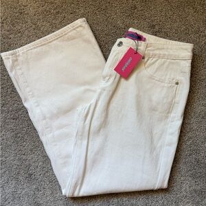 Edikted Low Rise Baggy White Denim Jeans - Size M NWT